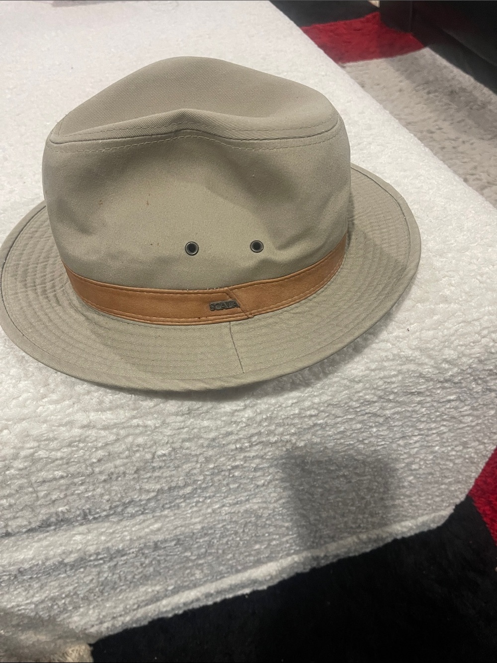 Scala Beige Safari Hat with Tan Band